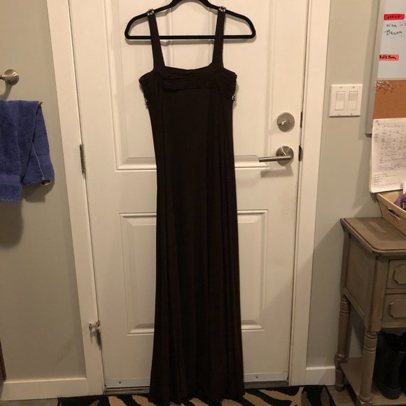 Size 6 JS Boutique Deep Brown Formal Dress - Picture 2 of 3
